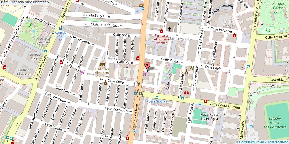mapa Dani supermercado Granada