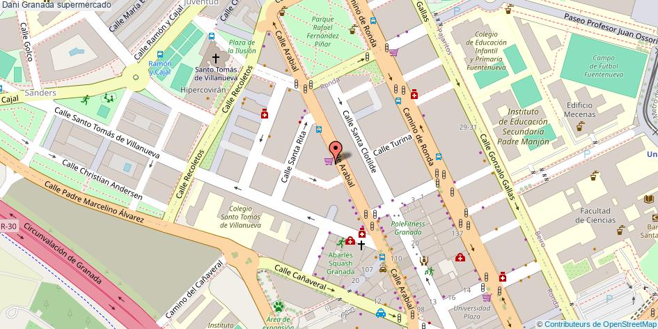 mapa Dani supermercado Granada