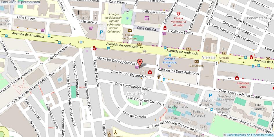 mapa Dani supermercado Jaén