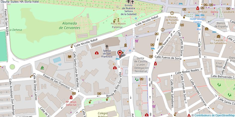 mapa Dauria Suites HA hotel Soria