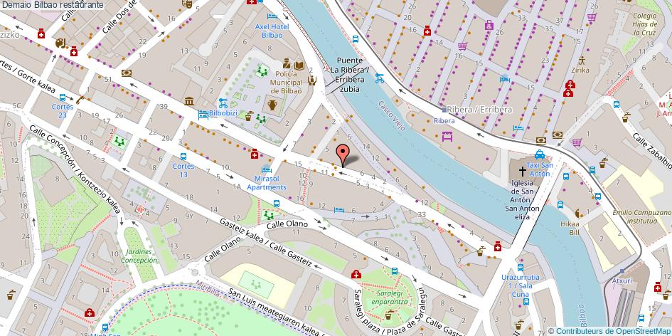 mapa Demaio restaurante Bilbao
