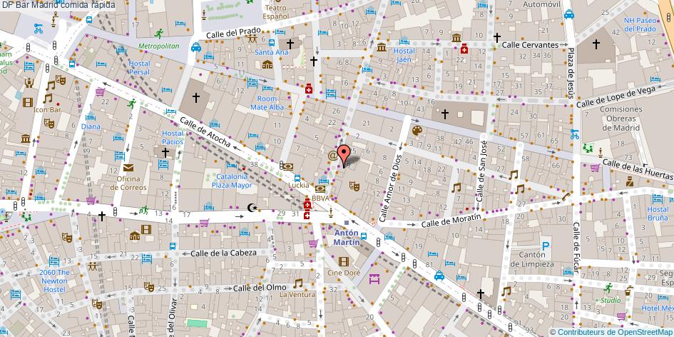 mapa DF Bar comida rápida Madrid
