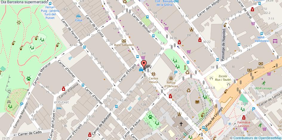 mapa Dia supermercado Barcelona