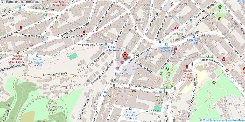 mapa Dia supermercado Barcelona
