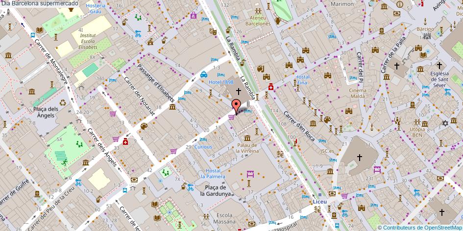 mapa Dia supermercado Barcelona