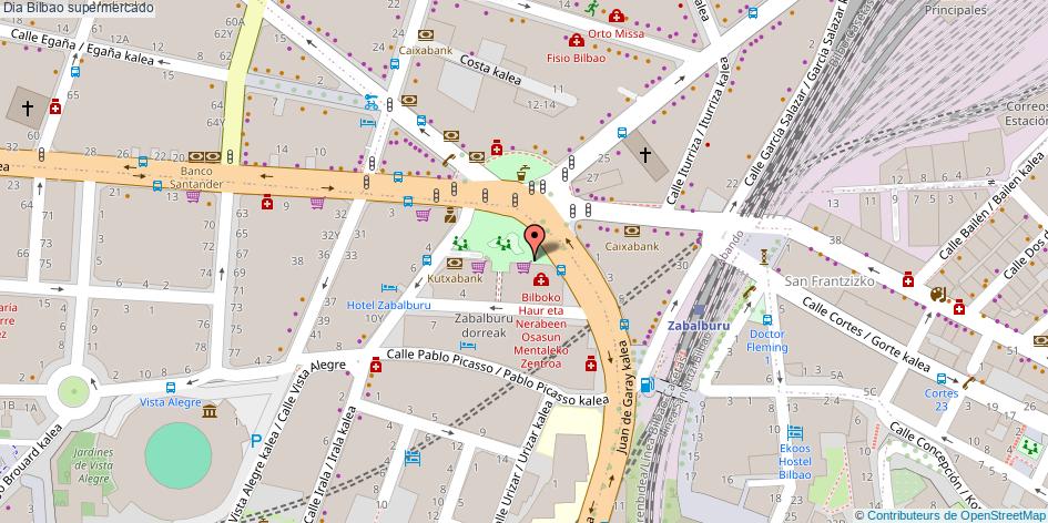 mapa Dia supermercado Bilbao