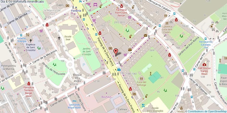 mapa Dia & Go minimercado Barcelona