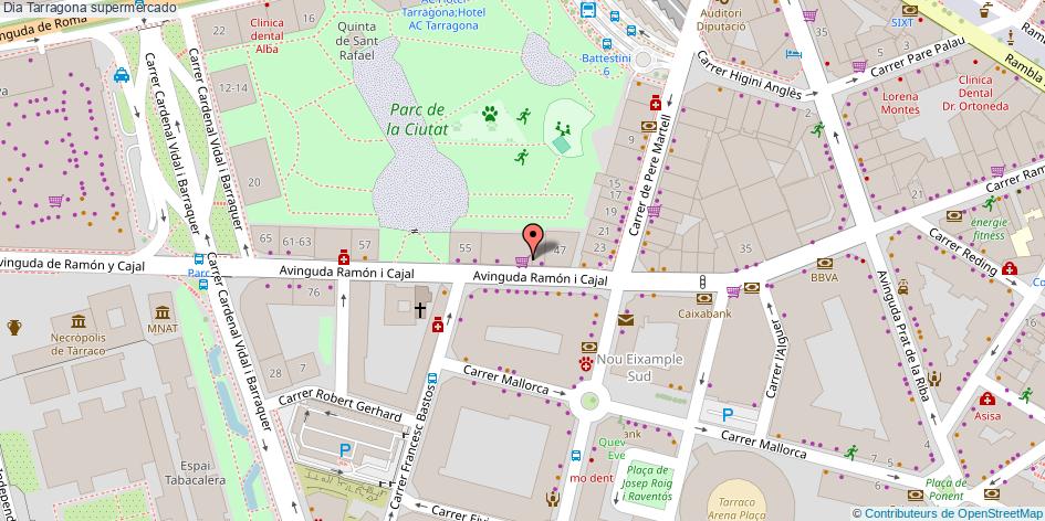 mapa Dia supermercado Tarragona