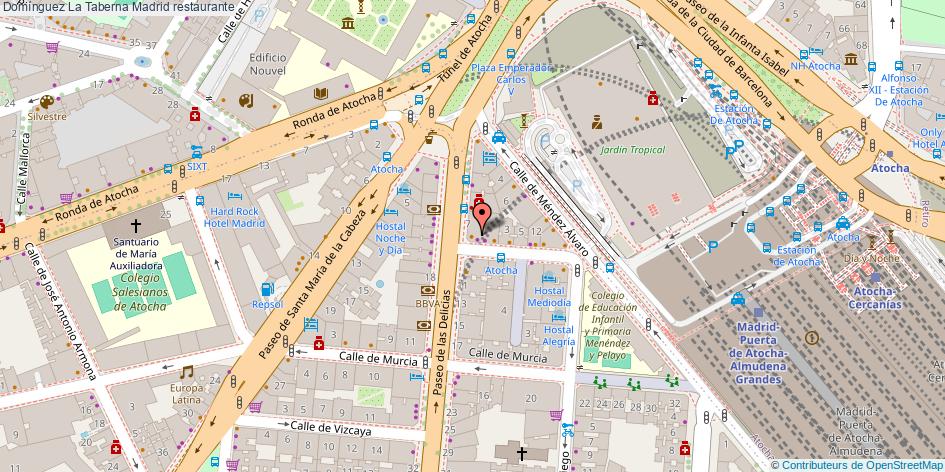 mapa Domínguez La Taberna restaurante Madrid
