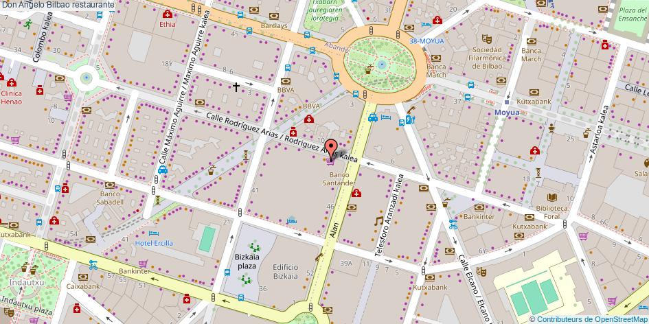 mapa Don Angelo restaurante Bilbao