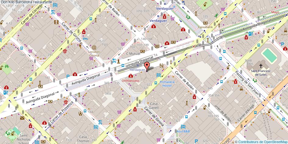 mapa Don Kilo restaurante Barcelona