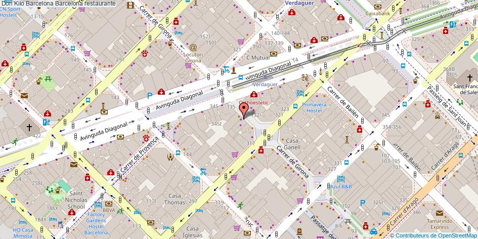 mapa Don Kilo Barcelona restaurante Barcelona