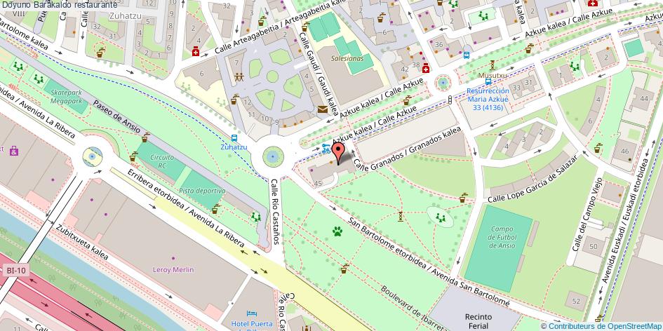 mapa Doyuno restaurante Barakaldo