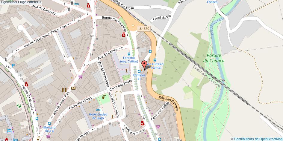 mapa Egomundi cafetería Lugo