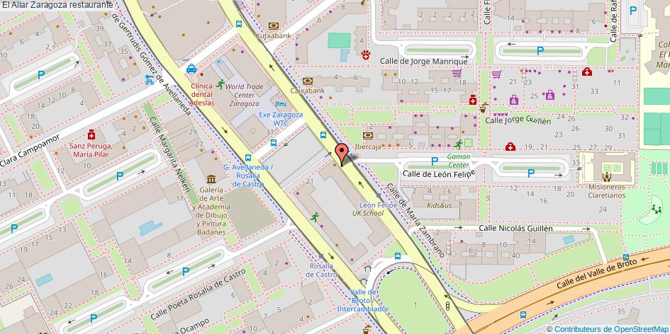mapa El Allar restaurante Zaragoza