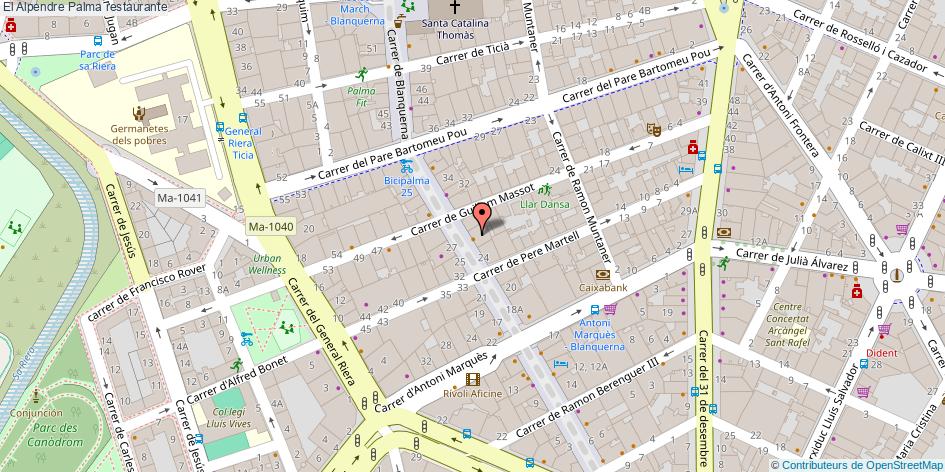 mapa El Alpendre restaurante Palma
