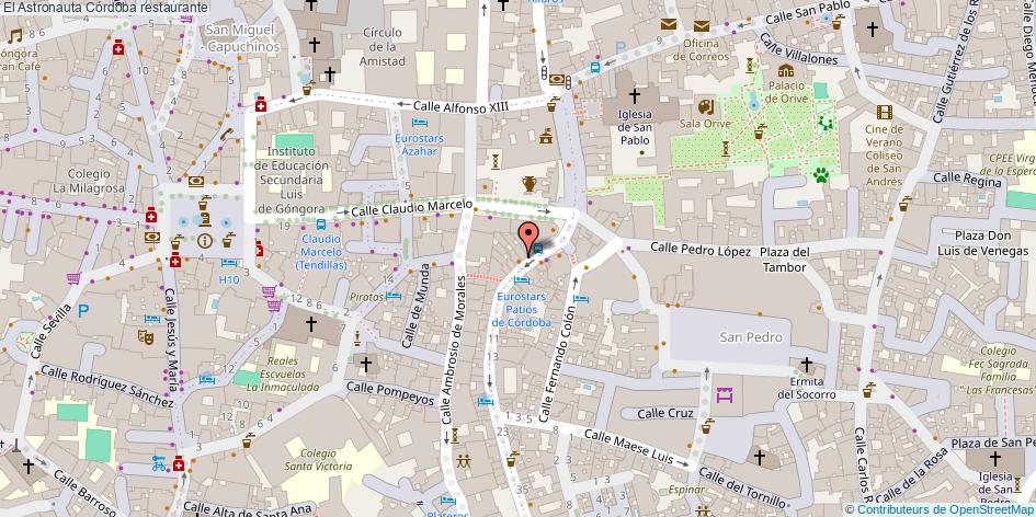 mapa El Astronauta restaurante Córdoba