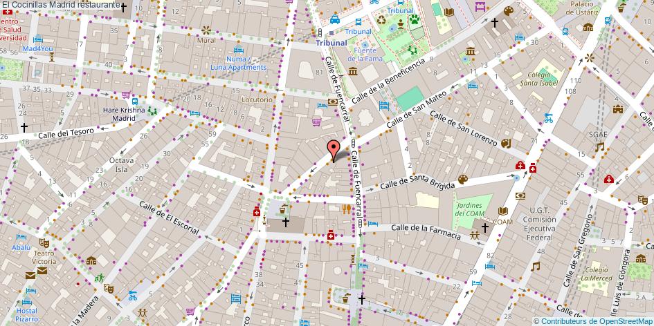 mapa El Cocinillas restaurante Madrid