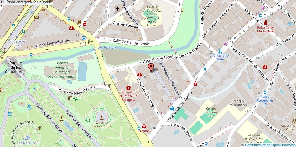 mapa El Crisol restaurante Zaragoza