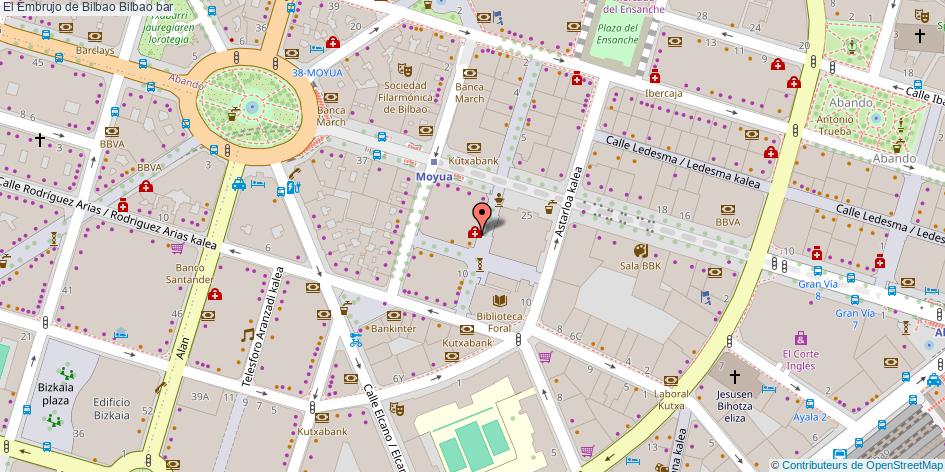 mapa El Embrujo de Bilbao bar Bilbao