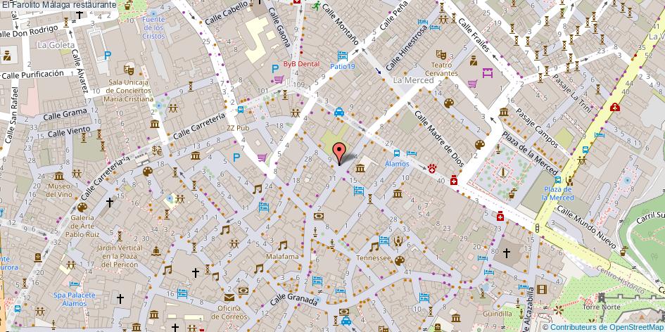 mapa El Farolito restaurante Málaga
