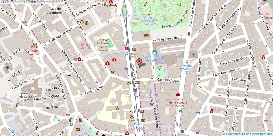 mapa El Gambero del Paseo restaurante Jaén