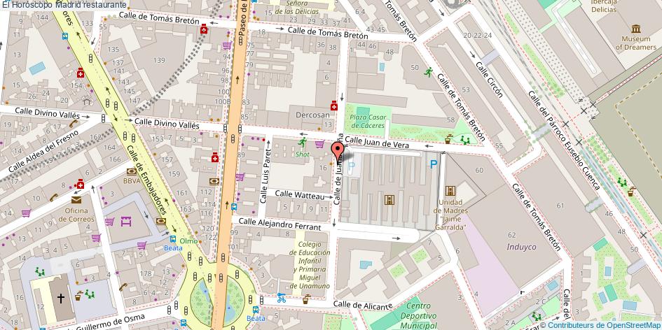 mapa El Horóscopo restaurante Madrid