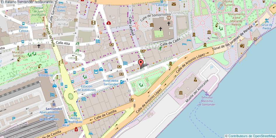 mapa El Italiano restaurante Santander