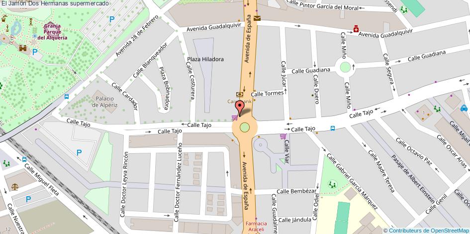mapa El Jamón supermercado Dos Hermanas
