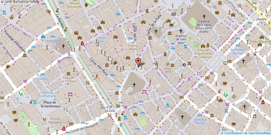 mapa el Jardi hotel Barcelona