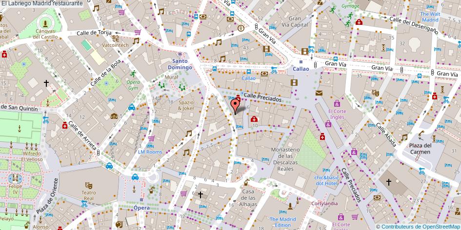 mapa El Labriego restaurante Madrid