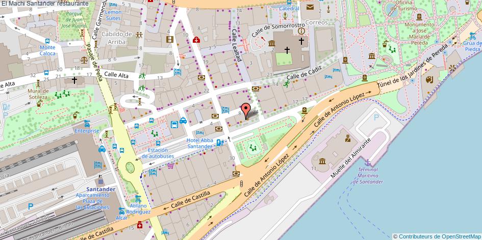 mapa El Machi restaurante Santander