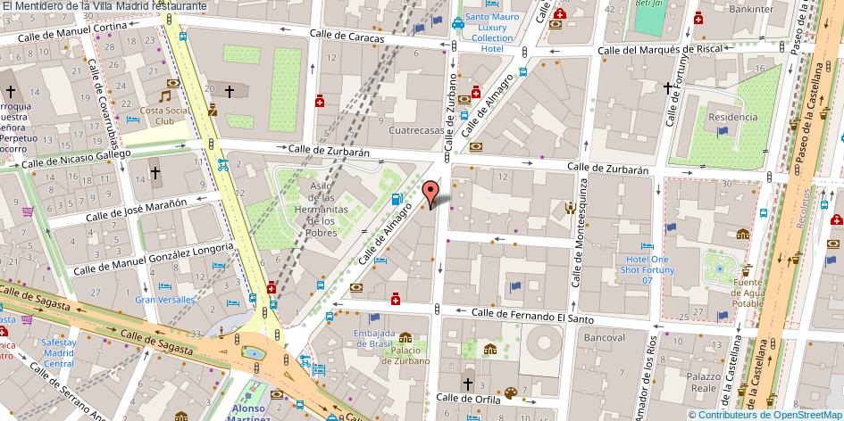mapa El Mentidero de la Villa restaurante Madrid