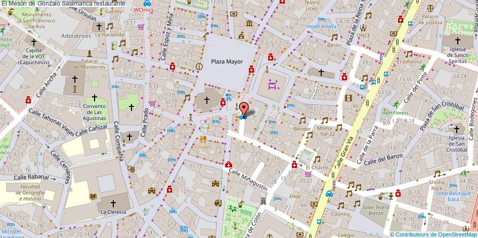 mapa El Mesón de Gonzalo restaurante Salamanca