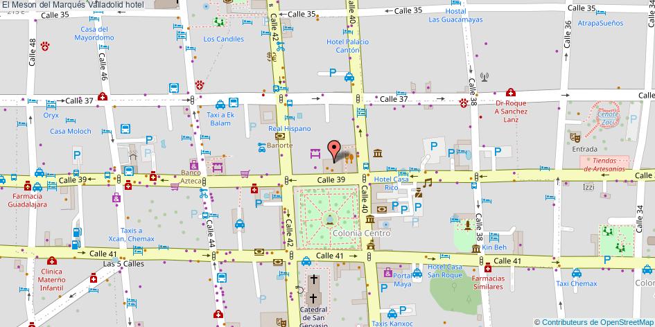 mapa El Meson del Marqués hotel Valladolid
