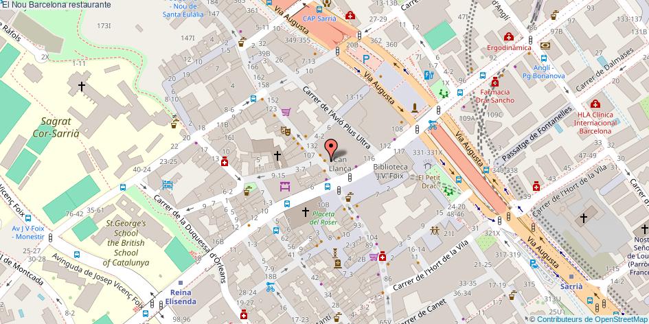 mapa El Nou restaurante Barcelona
