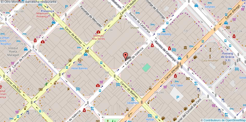 mapa El Otro Mordisco restaurante Barcelona