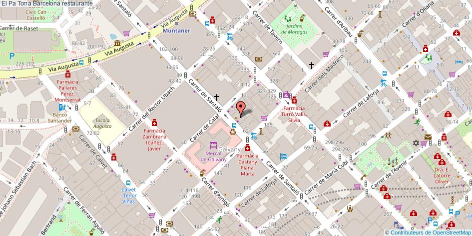 mapa El Pa Torra restaurante Barcelona
