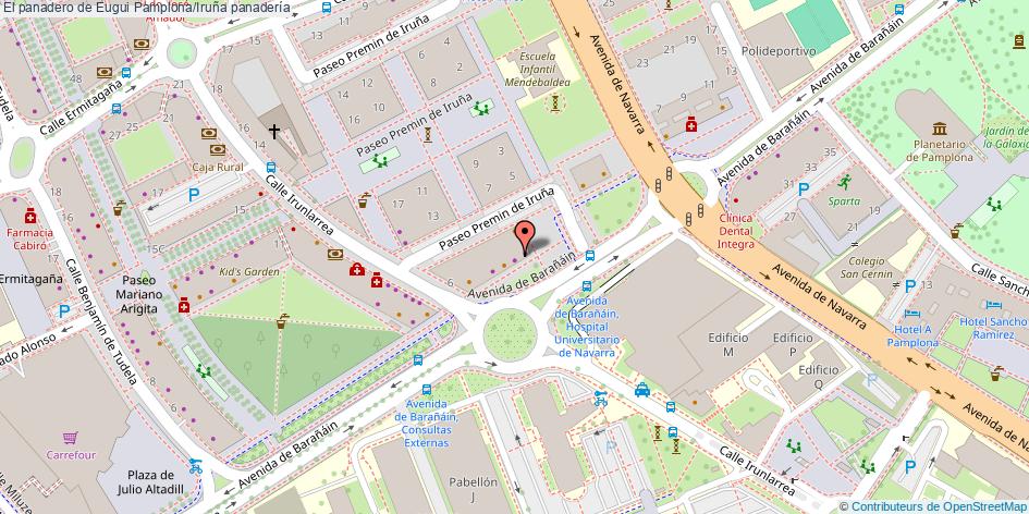 mapa El panadero de Eugui panadería Pamplona/Iruña