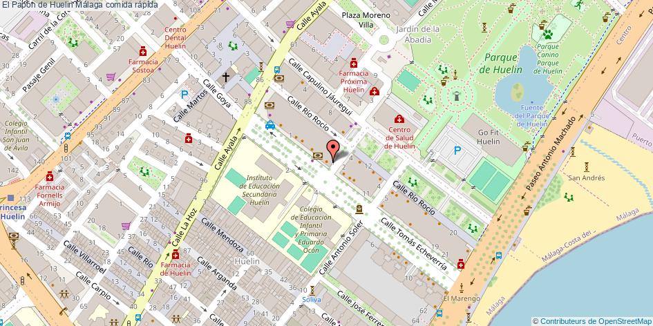 mapa El Papón de Huelin comida rápida Málaga
