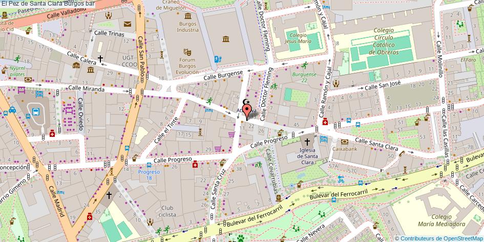 mapa El Pez de Santa Clara bar Burgos