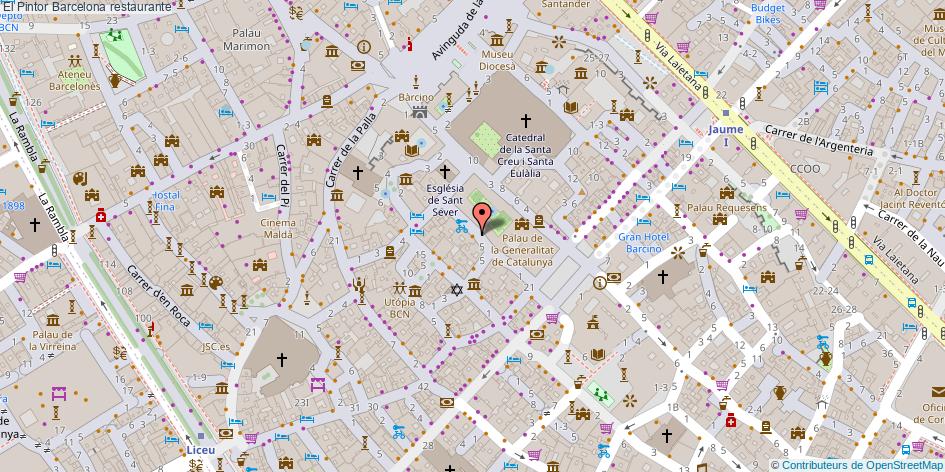 mapa El Pintor restaurante Barcelona