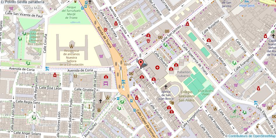 mapa El Polvillo panadería Sevilla