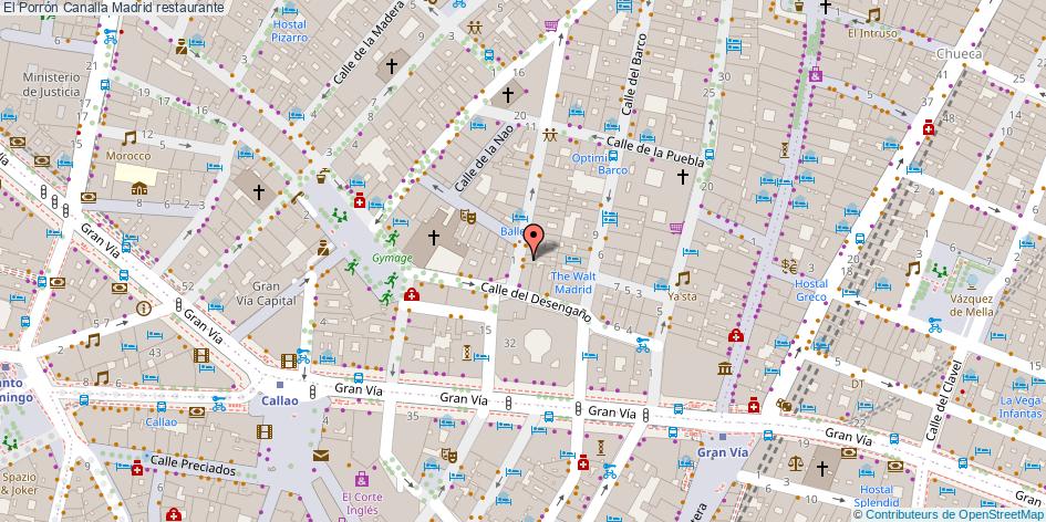mapa El Porrón Canalla restaurante Madrid