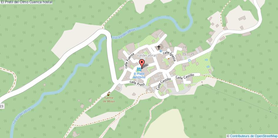 mapa El Pretil del Olmo hostal Cuenca