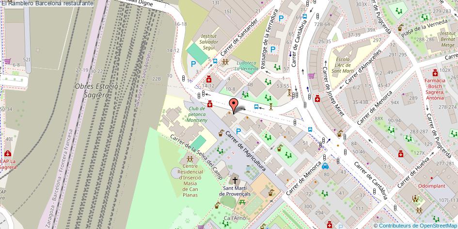 mapa El Ramblero restaurante Barcelona