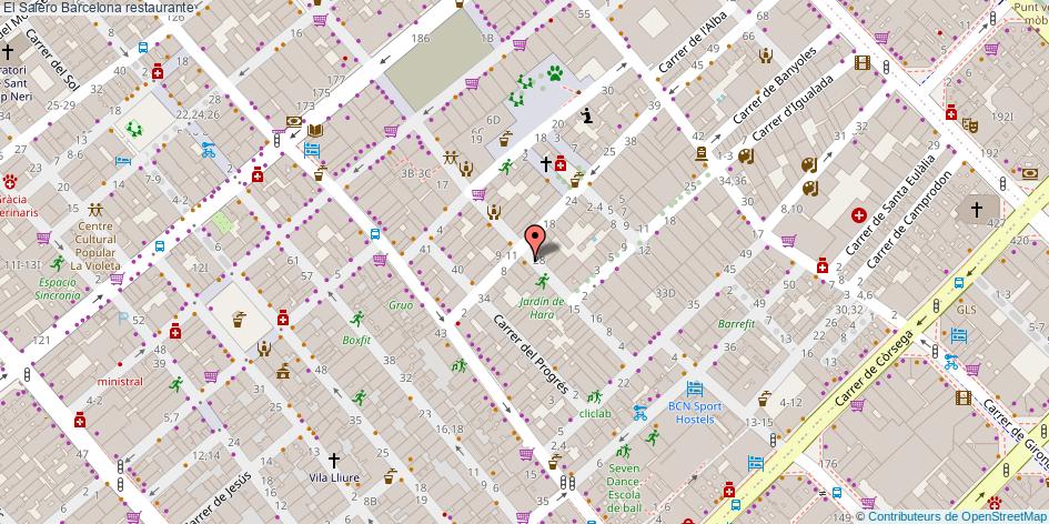 mapa El Salero restaurante Barcelona