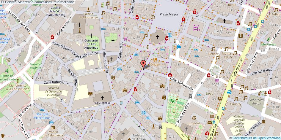 mapa El Sobrao Albercano minimercado Salamanca