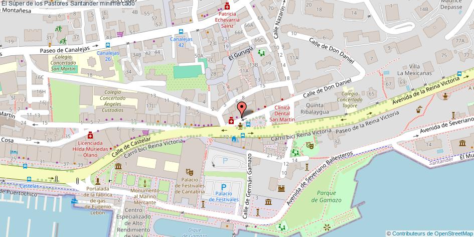 mapa El Súper de los Pastores minimercado Santander