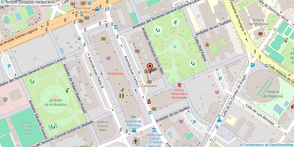 mapa El Templo restaurante Zaragoza